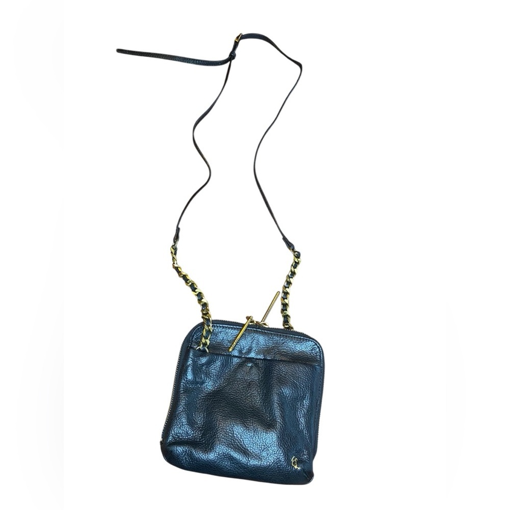 Elliott Lucca Crossbody Black Leather Mini Bag Festival Purse Grunge Travel Y2K